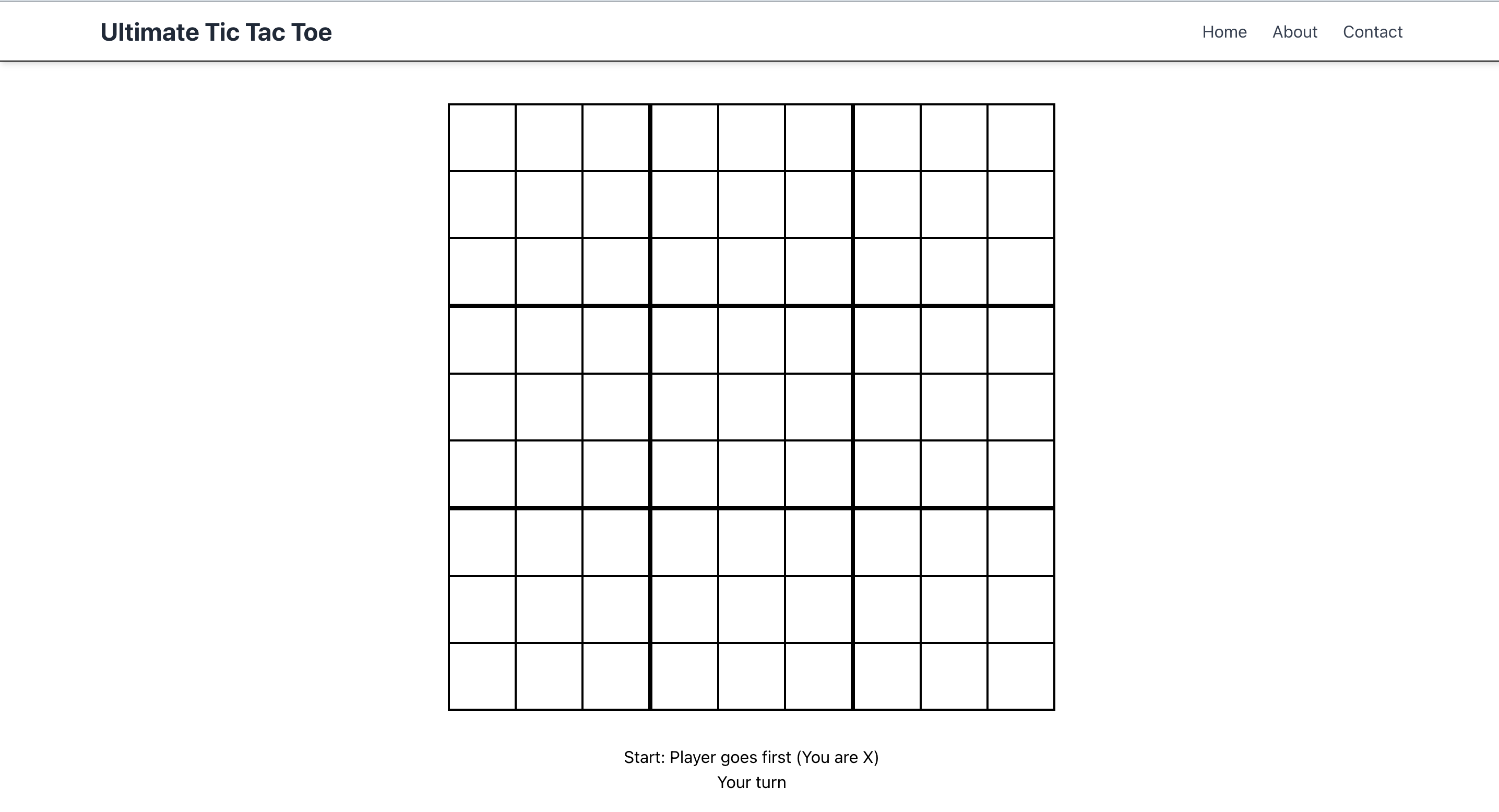 Ultimate Tic Tac Toe agent